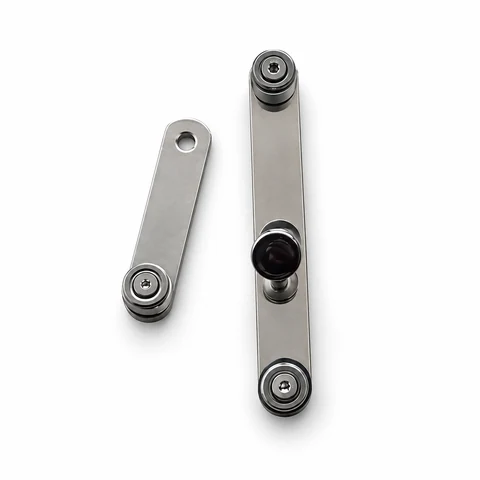 Roller hardware set on a white background