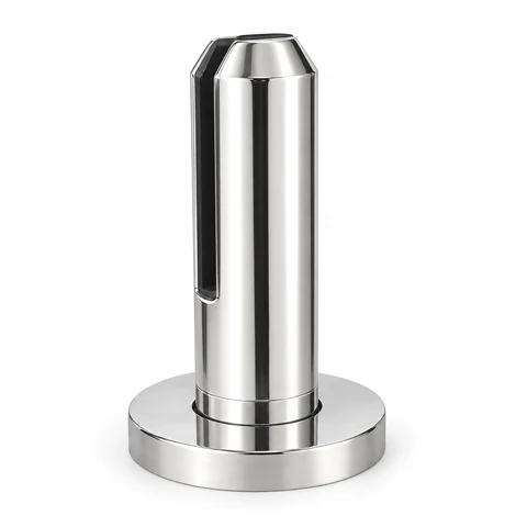 Round-base glass spigot on a white background