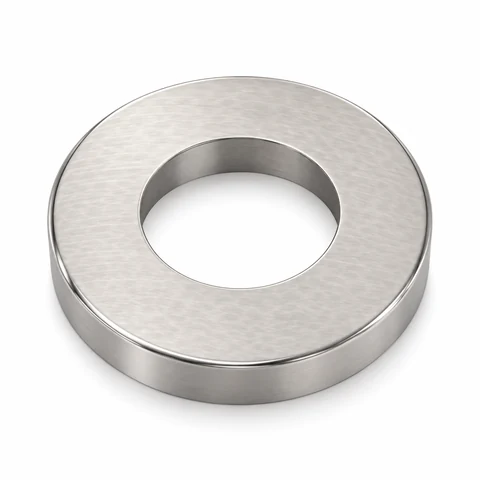 Round cover flange on a white background